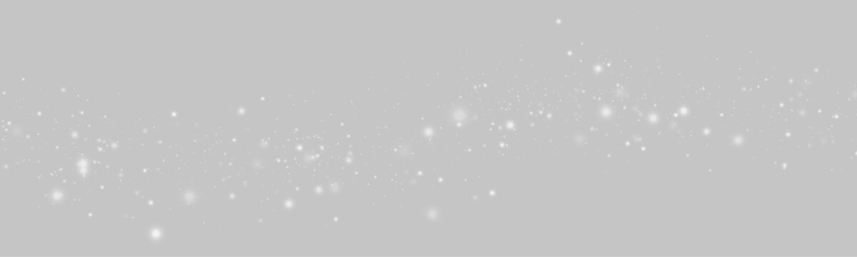 Golden bokeh light with glitter dust, shimmer, star and sparkle glow. Twinkle magical white particle, festive stardust and highlights. Flare, spark, glare and lens flare PNG vector illustration.