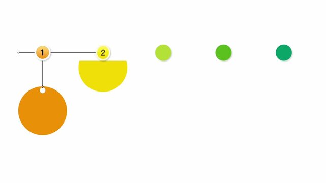 animated video of business plan infographic  5 and 6 steps template,  multi color circle shape for strategic planning, business presentations and reports