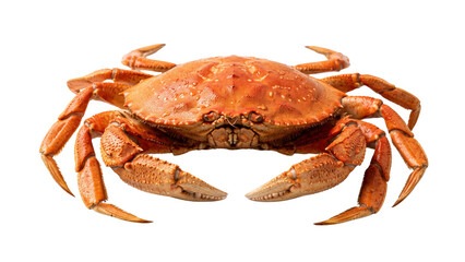 Red crab with detailed shell texture on transparent background © ATIQULISLAM