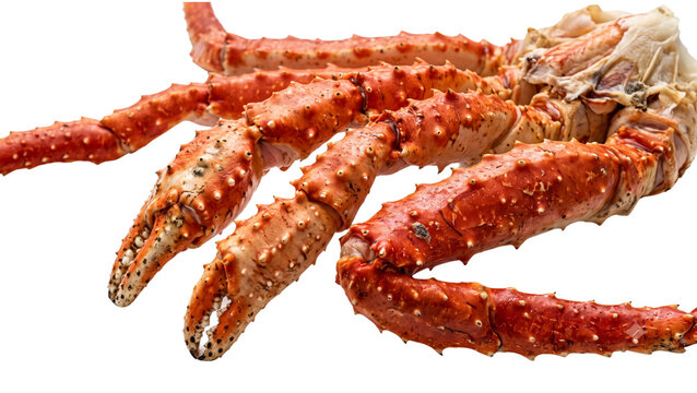 Cooked King Crab Legs With Bumps And Texture On Transparent Background