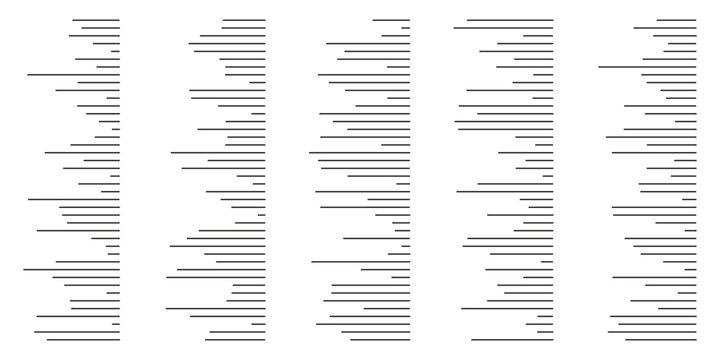 Abstract barcode style data stripes in five vertical columns