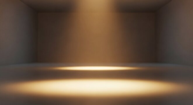 Empty Stage Spotlight Background with Warm Light for Product Display or Presentation