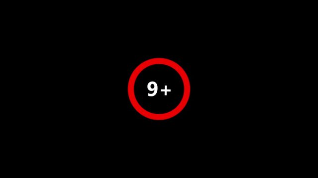 9 plus age limit advisory sign animation ideal for censored video content 9 plus icon sign animation. Under 9 sign warning symbol.