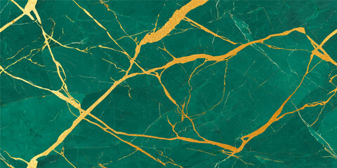Emerald Green Marble Vector Background with Golden Veins for Luxury Premium Interior Design © Md Sharifujjaman