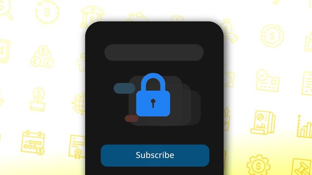 Paywall block vector UI screen