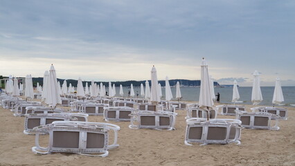 Plaża w Sopocie o zachodzie słońca © EwaAF