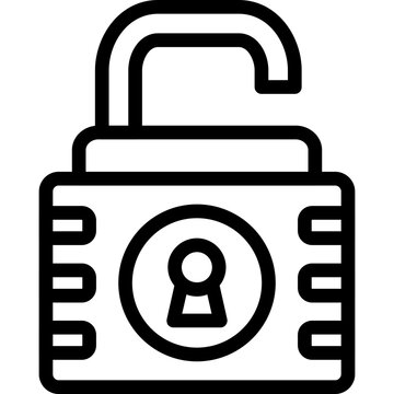 Open padlock Icon Vector Element