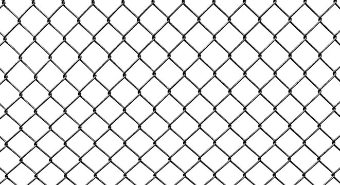 Illustration of a chain-link fence pattern representing security or confinement