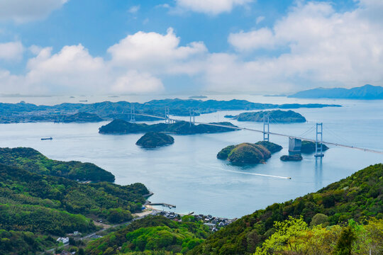 亀老山展望公園からしまなみ海道の眺望