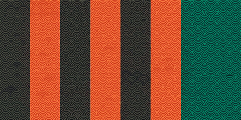 Fototapeta premium Scales pattern with vertical stripes in varied colors