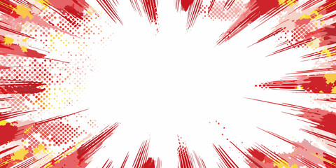 Comic explosion background dynamic red and yellow vector illustration © Rahul