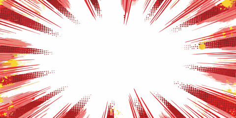 Comic explosion background dynamic red and yellow vector illustration © Rahul