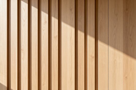 Wooden panels with sunlight