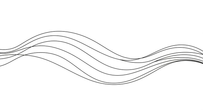 Smooth wavy parallel lines illustration