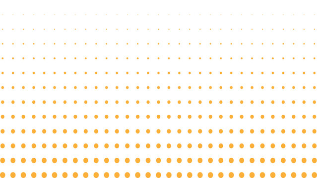 Yellow halftone dot pattern background, golden gradient polka dot texture vector, minimalist geometric transition for modern graphic design