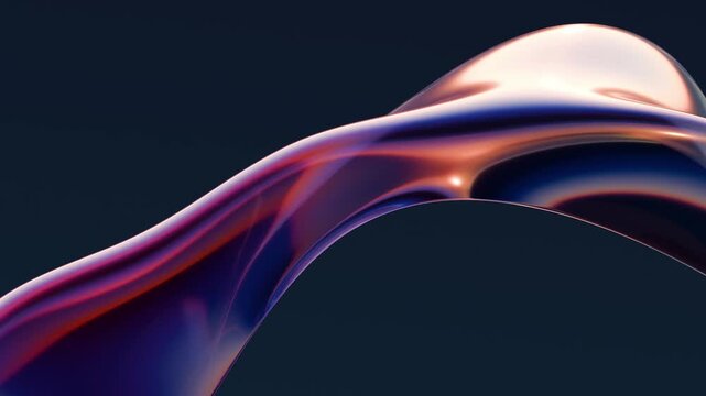 A sleek close-up view of shifting fluid metallic waves