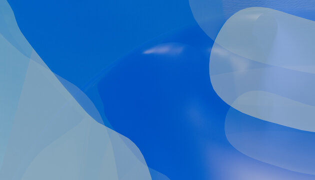 Abstract modern background with translucent blue fluid shapes