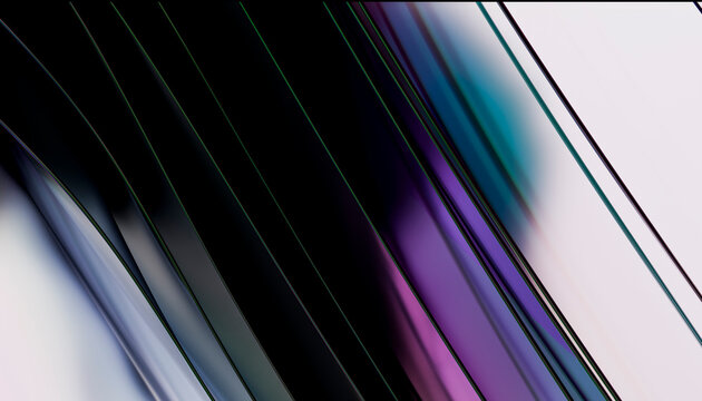 Abstract dynamic glass reflection background in purple and black