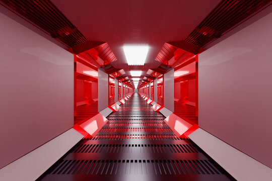 3D Rendered Illustration, visualisation of a science fiction spaceship