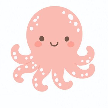 Octopus illustration on a white background
