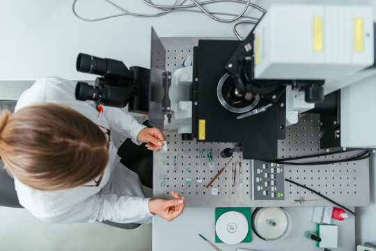 Laboratory technician working in modern lab