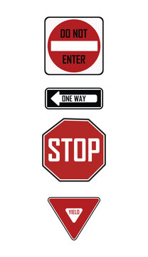icon traffic signs symbol red