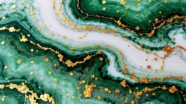 Green and gold marble texture