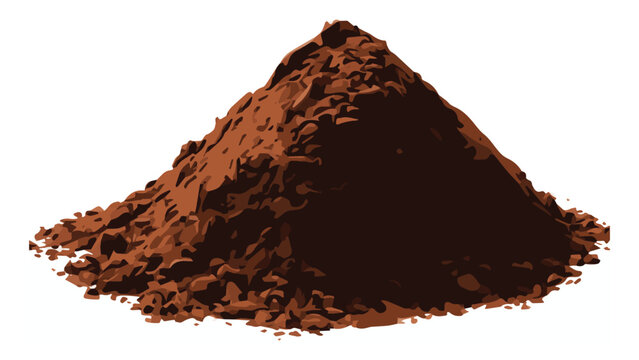 Pile of brown soil with rich texture and earthy appearance for nature gardening agriculture or organic farming themes
