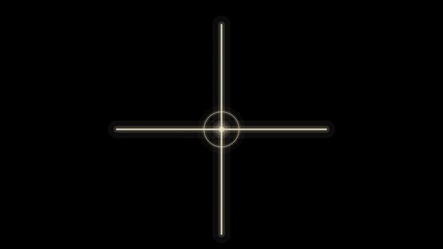Sniper range estimation crosshair lock sequence animation with alpha channel