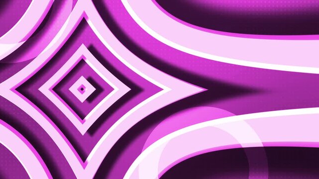 Layered geometric diamond abstract background animation, Abstract layered geometric shapes with concentric diamond and curved bands