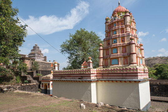 Ranjeshwar Temple, an ancient, culturally significant Lord Shiva temple. Famous for its Maratha history and ingenious traditional water management system. Pune, Maharashtra, India.
