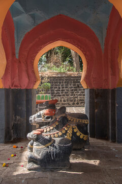 Ranjeshwar Temple, an ancient, culturally significant Lord Shiva temple. Famous for its Maratha history and ingenious traditional water management system. Pune, Maharashtra, India.