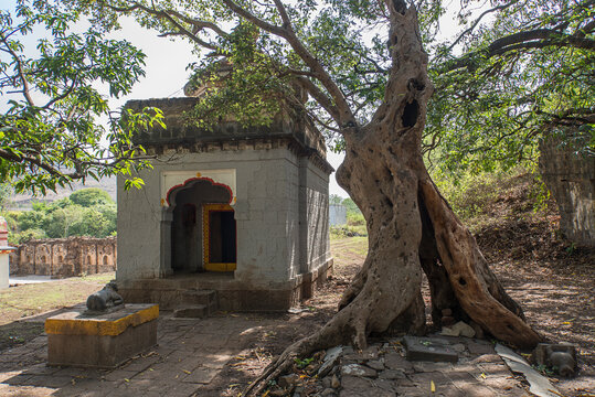 Ranjeshwar Temple, an ancient, culturally significant Lord Shiva temple. Famous for its Maratha history and ingenious traditional water management system. Pune, Maharashtra, India.