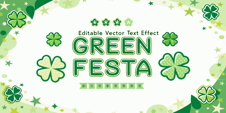 Shamrock And Stars Vector Illustration With A Light Green Background