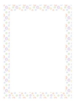 Colorful Floral Doodle Frame Vector Illustration