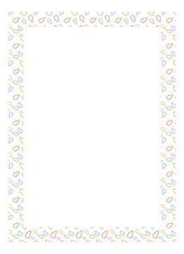 Mixed Shape Pattern Border Vector Illustration
