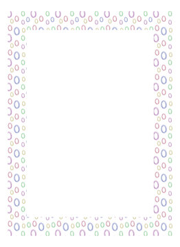 Pastel Ring Pattern Frame Vector Illustration