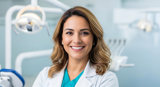 Portrait of a smiling female dentist
