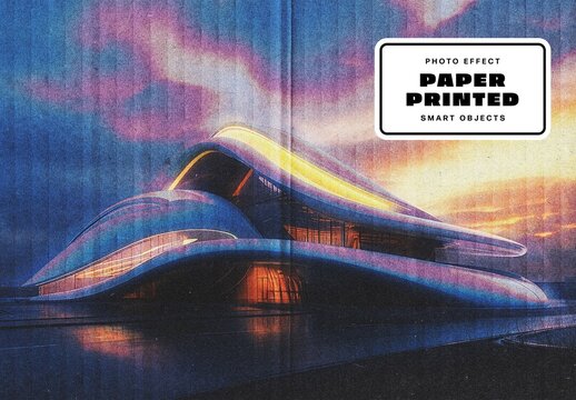 Paper Printed Photo Effect For Poster And Print Design