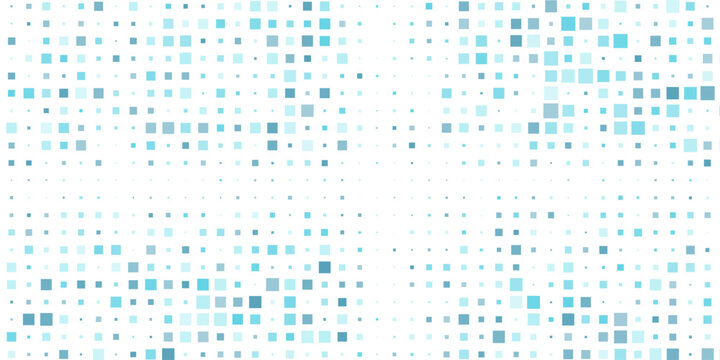 Light BLUE vector seamless pattern in square style. Illustration with set of colorful rectangles. Pattern for design of fabric, wallpapers.