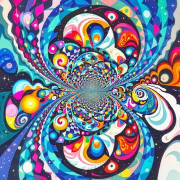 Swirling colors abstract