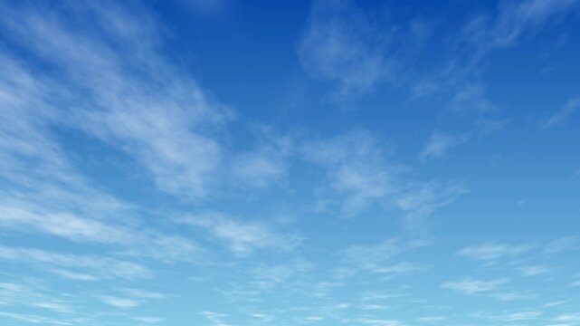 左へ流れる白い雲と美しい青空のシームレスループ背景動画
