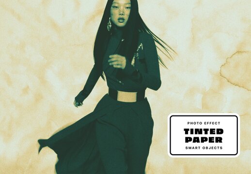 Tinted Paper Photo Effect For Poster And Print Design