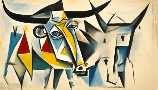 Bulls abstract