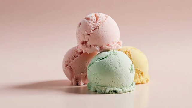 ice cream scoops bouncing