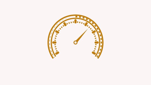 Animated Minimal Speed Gauge with Smooth Acceleration Indicator and Sleek Motion Graphics