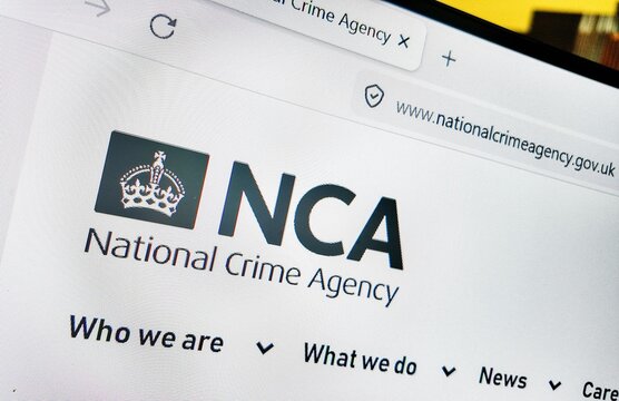 a computer screen with NCA national crime agency website