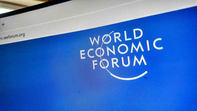 a computer screen with world economic forum website displayed