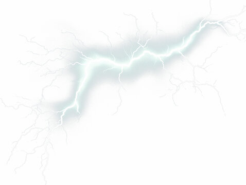Pixelated image of a bright lightning strike across a gray gradient background