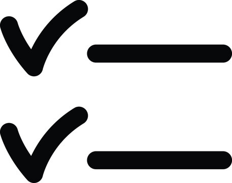 Black checklist todo list graphic